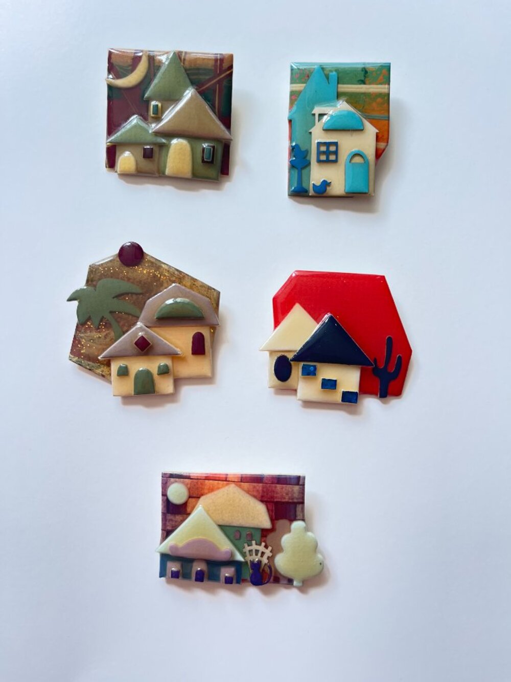 Vintage Lucinda House Pins Lot of 5